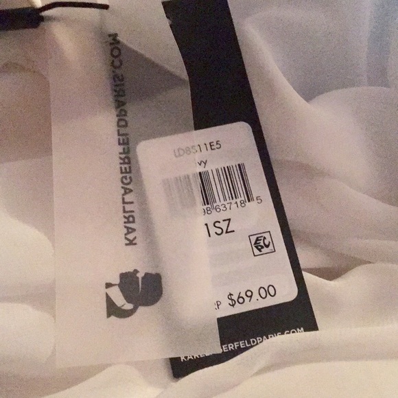 KARL LAGERFELD PARIS Solid Sheer Shawl - Picture 6 of 8